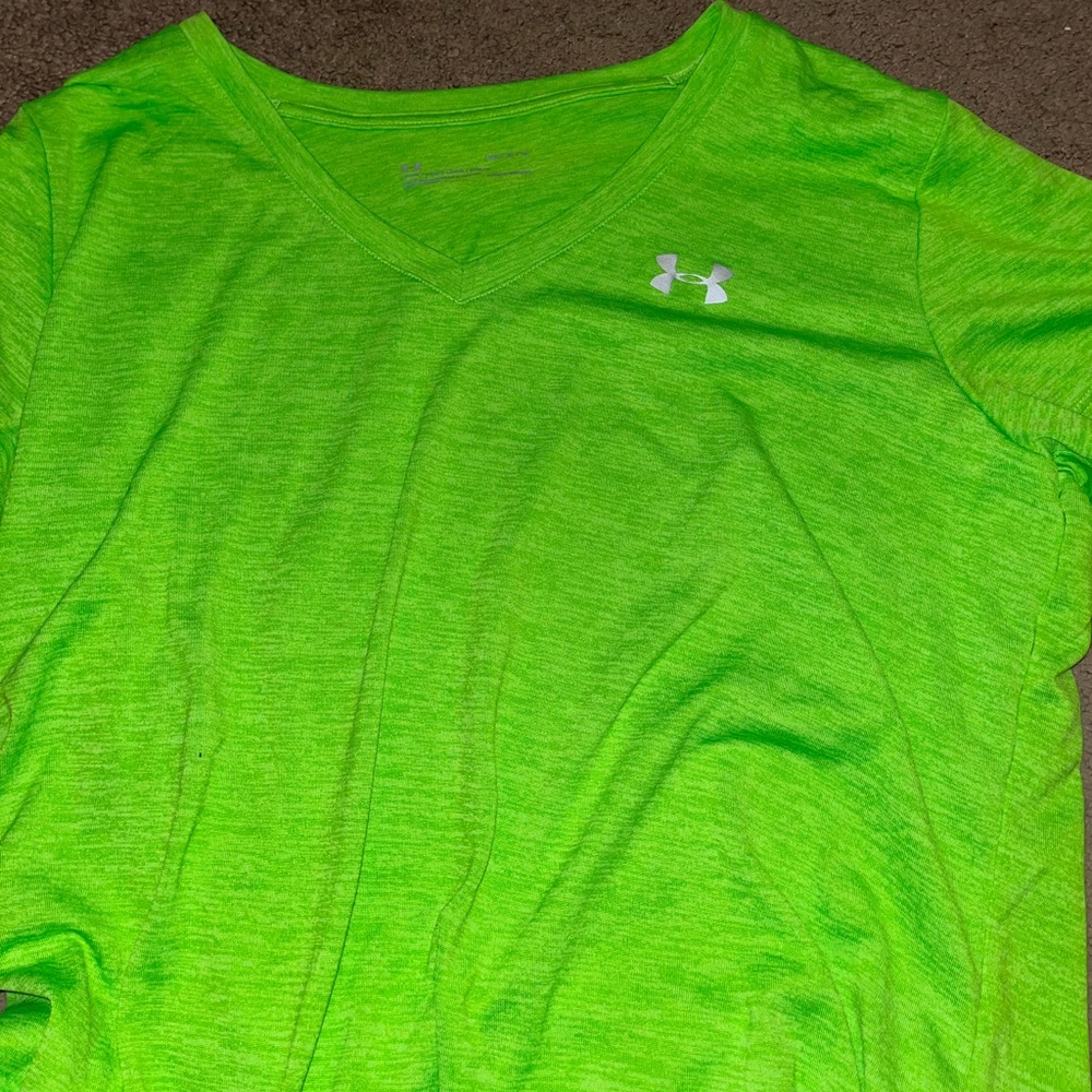 under armor, neon green, large , women’s, never worn